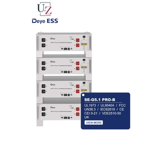 Deye-Batería de iones de litio de 51,2 V LifePO4, para uso doméstico, 5kWh, 100Ah, V, Pro-B, almacén europeo, 200Ah, híbrido apilable - Product Image 1