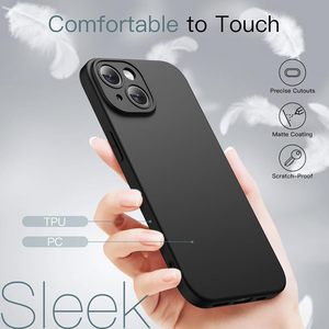 <span class=keywords><strong>Coque</strong></span> souple en silicone TPU mat de luxe pour <span class=keywords><strong>iPhone</strong></span> 16 15 14 Plus 13 12 <span class=keywords><strong>11</strong></span> Pro Max <span class=keywords><strong>coque</strong></span> arrière noire solide <span class=keywords><strong>coque</strong></span> ultra fine givrée - Product Image 5
