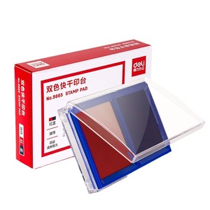 Deli Stamp Pad 9864ES Red Square Oil-Based Quick-Drying For Office Finance Banking - Product Image 5