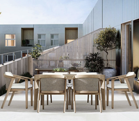 Ensemble de table et de chaises de jardin imperméables pour l'extérieur, pour jardin, cour, terrasse ou villa