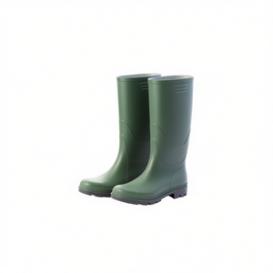 Bottes de pluie en PVC vertes Ttake, modèle Tronchetto 39 avec semelle noire - Product Image 2