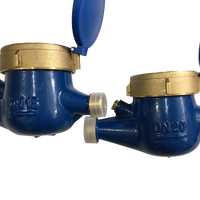 Compteur d'eau à cadran sec en laiton de classe B 1/2''-2'' IP68 OEM, compteurs multi-jets