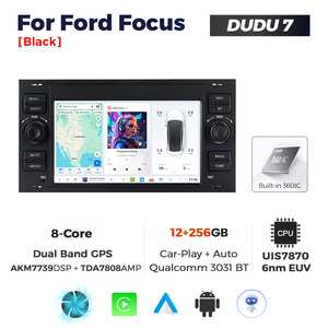 DUDUAUTO Lettore DVD di Navigazione per Auto, Stereo per <span class=keywords><strong>Ford</strong></span> <span class=keywords><strong>Focus</strong></span>, Schermo da 7 Pollici, Aspetto OEM con Kit di Cablaggio - Product Image 2