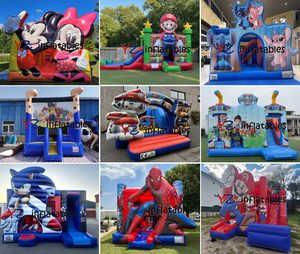 Château gonflable commercial avec toboggan, château gonflable pour enfants, château gonflable Mario pour fête - Product Image 3