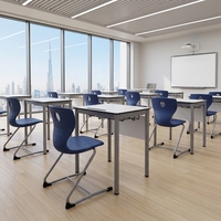 Fabricant de mobilier scolaire commercial, pupitre de classe avec chaise