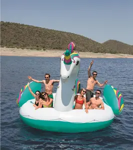 Venta al por mayor inflable isla flotante-Pegasus-piscina inflable gigante para 6 personas, 43228x5,90 cm, 4,04
