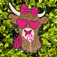 Paris Lover Iron on Brodé Valentines Chenille Patches Chemise rose Lover Bow Heart Valentine Day Sequin Patches