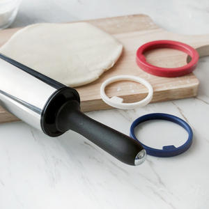 <span class=keywords><strong>Rouleau</strong></span> à pâtisserie en acier inoxydable de 11 pouces, 3 épaisseurs réglables, pour la pâte, les gâteaux, la pizza, achat en ligne en Chine - Product Image 2