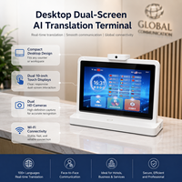 Terminal de traduction IA à double écran KER, traducteur multilingue en temps réel pour hôtels, aéroports, commerce de détail et réceptions