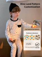 Ensemble de pyjamas pour enfants de haute qualité, 95,5% coton, 4,5% élasthanne, vêtements de nuit à manches longues pour l'automne et l'hiver, OEM, stock en gros disponible