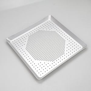 Quadrato in alluminio forato <span class=keywords><strong>teglia</strong></span> per <span class=keywords><strong>Pizza</strong></span> con fori per la cottura del forno, <span class=keywords><strong>Pizza</strong></span> gadget - Product Image 3