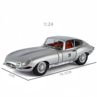 Moulé sous pression à l'échelle 1:24 ancien modèle de voiture XF XJ de type E lumières sonores portes de retrait Construction en métal pile bouton jouet à piles