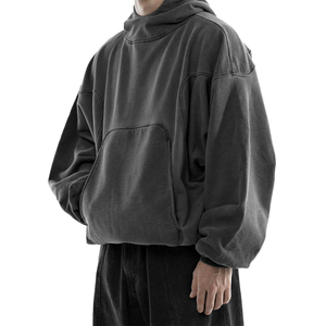 Sudadera con Capucha Kingsen Personalizada de Algodón para Hombre, Estilo Vintage, Lavada, de Felpa Francesa, Bordada, con Estampado Digital, Transpirable y Ecológica - Product Image 1