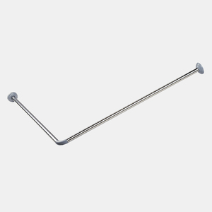 Moderna Asta per Tenda <span class=keywords><strong>Doccia</strong></span> <span class=keywords><strong>Angolare</strong></span> a L in Alluminio Bianco/Cromato, Montaggio a Parete, di Alta Qualità - Product Image 1