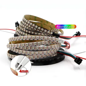 Tira de luces LED de Color mágico de 4mm, longitud de 5m, 60, 144 LEDs/M direccionables individualmente, SMD 3535 RGB, barra de luz Digital de píxeles DC5V, SK6812