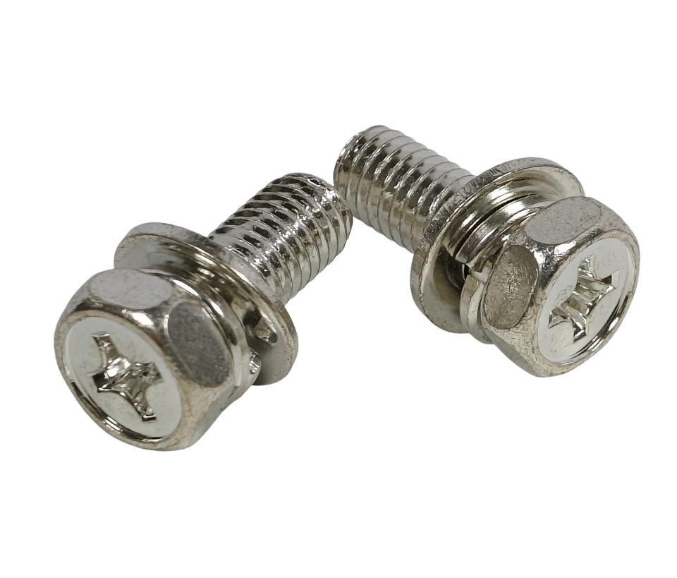 Brass Plated Tin Coated SEMS Machine Screws Cross Recessed External ...