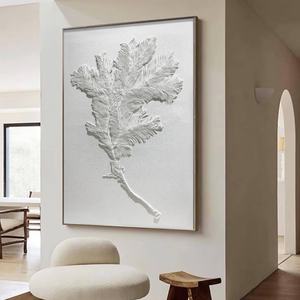 Pintura al Óleo Acrílica Hecha a Mano con Textura 3D, Estilo Minimalista Wabi-Sabi, para Sala de Estar, Venta al Por Mayor Personalizada - Product Image 1