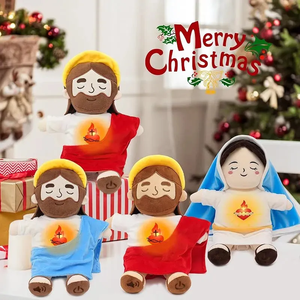 Nouvel Arrivage Lynmoe Peluche Jésus Apaisante en Coton Doux avec Son et Lumière, Anti-Stress, pour Enfants et Adultes, Noël - Product Image 6