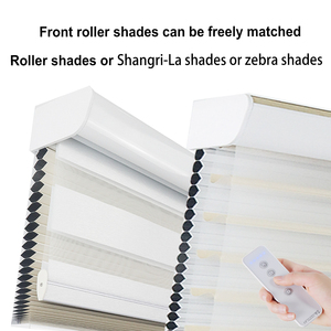 Custom Day Night Living Room Electric Window <strong>Shades</strong> Remote Control Motorised 2 in 1 Blackout Double Roller <strong>Shades</strong> <strong>for</strong> <strong>Bedroom</strong> - Product Image 3