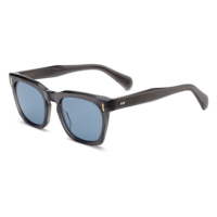 Lunettes de soleil vintage rectangulaires épaisses en acétate avec verres polarisés et protection UV, style streetwear, vente en gros