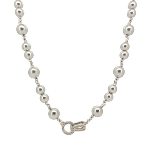 Collar de Perlas Grises de Alta Gama - <span class=keywords><strong>Cadena</strong></span> Elegante y Sofisticada para Mujer, Perfecto para Cualquier Ocasión, Moderno y Chic - Product Image 5