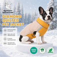 Vêtements d'hiver personnalisés pour animaux de compagnie, veste d'hiver rembourrée pour animaux de compagnie, col haut, veste réfléchissante pour chien avec anneau de laisse pour la promenade en plein air