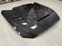 Capot moteur avant en fibre de carbone style KXY TF pour capot Ford Mustang 2015-2023