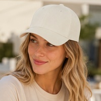 Casquette de baseball ajustable en coton naturel, 6 panneaux, couleur unie, chapeau décontracté pour l'extérieur, pour femmes et adultes