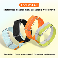 Bracelet en nylon pour Fitbit Air, avec boîtier métallique mobile, respirant et léger comme une plume, pour le sport, le quotidien et les activités de plein air, vente en gros, remplacement