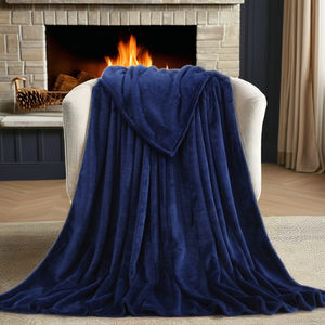 Manta de cama de <span class=keywords><strong>franela</strong></span> de doble capa de estilo nórdico QUNZHEN, borde pesado, cubierta de aire acondicionado de lana gruesa para Otoño e Invierno - Product Image 4