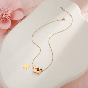 Collana Personalizzata con <span class=keywords><strong>Nome</strong></span> Inciso, Ciondolo a Forma di Cuore con Cristallo in Acciaio Inossidabile per Donna - Product Image 4