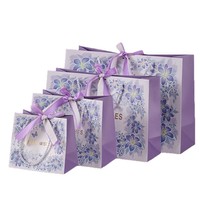 Sacs cadeaux personnalisés Ranguo avec ruban « Meilleurs vœux », 4 tailles et 4 couleurs, papier épais pour mariage, anniversaire, souvenir, vente en gros