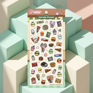 Sowony 3D Waterproof <b>PVC</b> Popcorn Stickers Sweet Snack Shop Korean Character Kids Stationery Cute Candy Kawaii Diary Decoration - Product Image 3