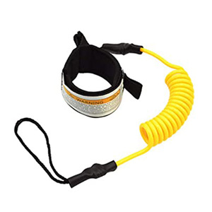 Surf Leash 4ft 5.5mm TPU avec boucle élastique pour enfants et adultes, unisexe, noir uni, design minimaliste - Product Image 5