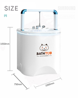 Nouvelle conception de baignoires SPA pour animaux de compagnie avec fonction de recyclage de l'eau 100CM