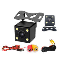Caméra de recul JPC-02 avec 8 LED IR pour vision nocturne, 4 lumières LED, étanche IP68, 1080p, caméra de stationnement arrière