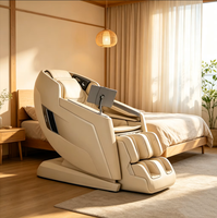 Fauteuil de massage commercial en cuir et bois, fauteuil inclinable à gravité zéro de qualité supérieure pour bureau d'avocats