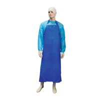 Tablier jetable en polyéthylène bleu résistant aux déchirures, tablier industriel en TPU pour la transformation de la viande et la manipulation des aliments