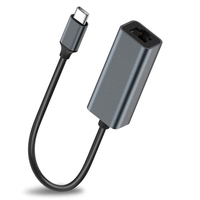 Adaptador de red Lan Ethernet para ordenador portátil, Plug and Play USB 3,0 tipo C macho a Gigabit RJ45