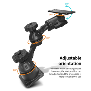 VINmounts Horizontal 12" Swing Arm Mount with Socket Arm 6.25 X 2" Plate for Mounting Fish Finder VIN-TYQ-HB-03L - Product Image 2