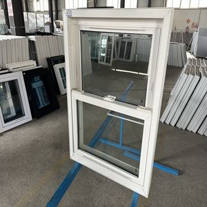 UPVC đùn muỗi an ninh đôi treo cửa sổ với kính màu xanh thiết kế lưới tản nhiệt bảo vệ đôi TREO CỬA SỔ - Product Image 2