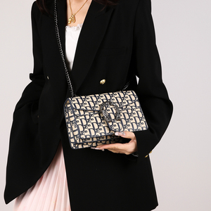 Bolso Cruzado de Estilo Vintage con Estampado Geométrico para Dama 2025, Correa de Cadena Única, Nueva Moda, Forro de PU, Portátil para la Temporada de Otoño - Product Image 4