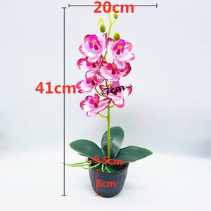 Nouvelle orchidée Phalaenopsis artificielle à 7 fleurs, plante en pot en soie pour la décoration intérieure - Product Image 2