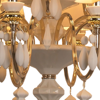 Lustre suspendu en verre et acier inoxydable LED de style européen moderne, or luxueux, taille personnalisée, métal coloré, pour intérieur