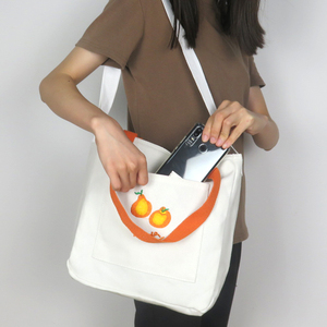 Custom Printed Heavy Duty Canvas Tote <b>Bag</b> with Zipper Closure High Quality Polyester Lining Fashion <b>Reusable</b> <b>Shopping</b> <b>Bag</b> - Product Image 3