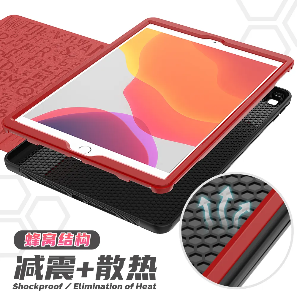 Với Có Thể Điều Chỉnh Từ Đứng Smart Cover Cho iPad Thế Hệ 7 10.2 2 Khe Cắm Thẻ Trường Hợp Ngoài Trời