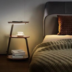 Nordic Style Wireless Charging Floor Lamp Luxury Minimalist Modern Bedside Table Lamp Integrated <b>LED</b> Light for Bedroom Living - Product Image 6