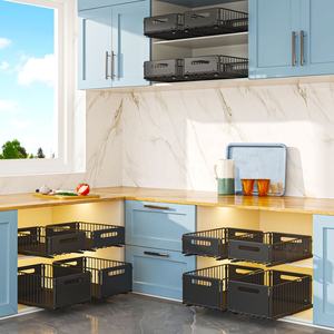 ตะแกรงลวดโลหะชั้นเดียวชั้นวางของในครัวแบบเลื่อนได้ลิ้นชักจัดระเบียบ - Product Image 6