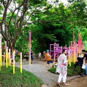 Bamboo Art Installation Artificial Bamboo Tree Outdoor Festival Decoration Modern Durable Customized Commercial Spaces Park - Product Image 1