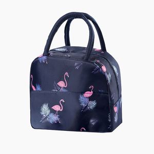 Large Capacity Korean Style Fresh Print Insulated Bag <b>Ice</b> <b>Pack</b> Printed Bento Bag Portable Handheld Lunch Bag in Stock - Product Image 4